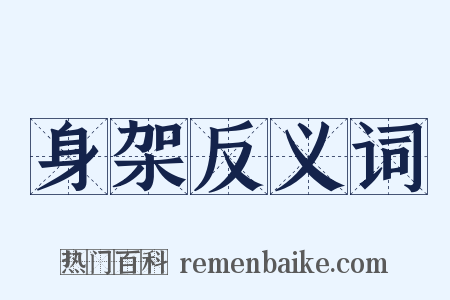 身架反义词是什么意思的图片